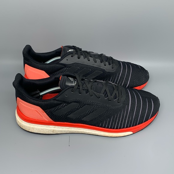 Adidas Solar Drive Boost Red‎ Black Running Shoes AC8134 Men's Sz 13 - Picture 1 of 9